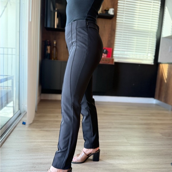 Lafayette 148 New York Black Slim Tailored Ponte Pants - Picture 2 of 6